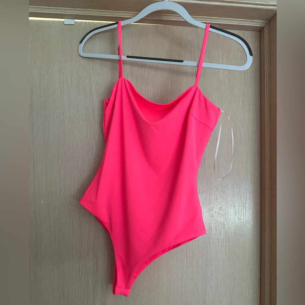 Princess Polly Hot Pink Spaghetti Strap Bodysuit